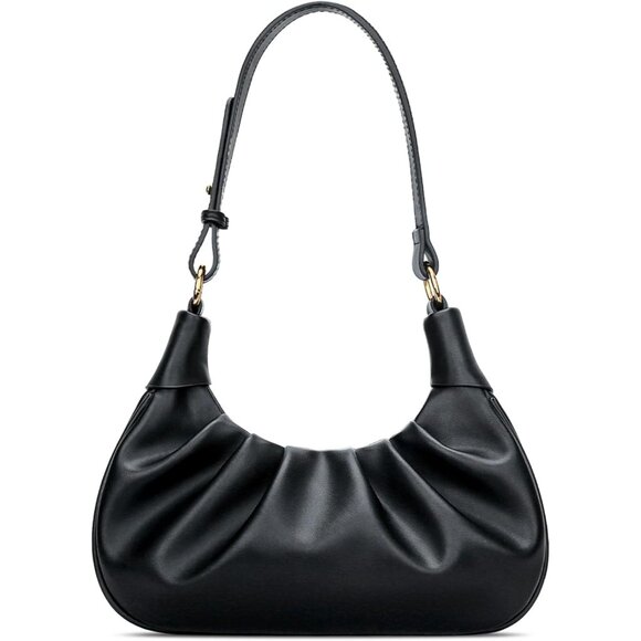 Women Shoulder Bag PU Leather Mini Hobo Crossbody Purse with Gold Chain - Picture 1 of 7